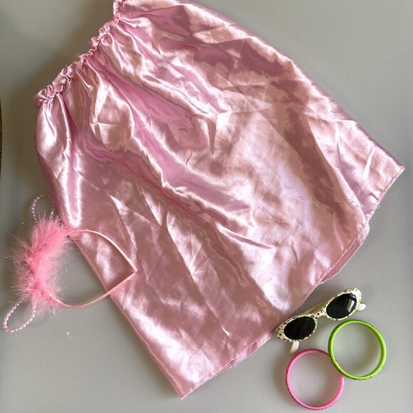 PINK DRESS UP BUNDLE COSTUME COSPLAY HALLOWEEN EUC - Picture 1 of 12